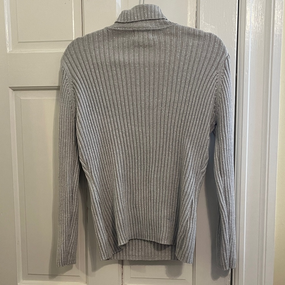 Vintage Basic Editions Light Gray Turtleneck Swea… - image 3